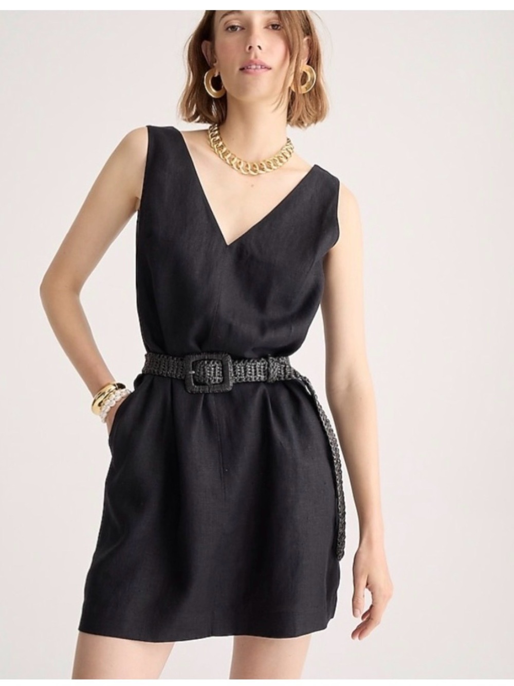 J Crew Maxine V-neck shift dress in linen
Item BR470 size S